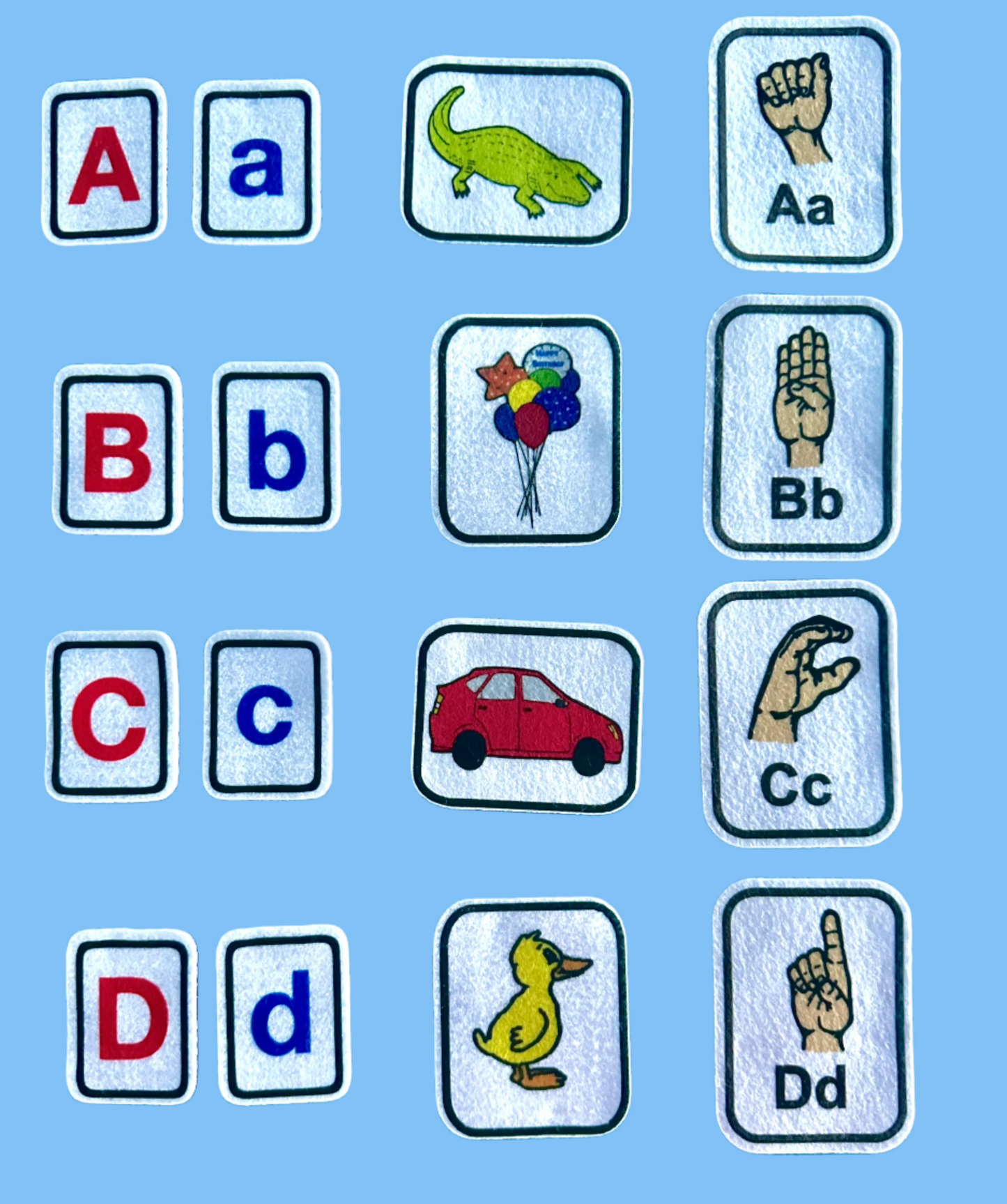 Alphabet Bundle Deal.  104 pcs / Alphabet letters, sign language, objects (A-Z) .