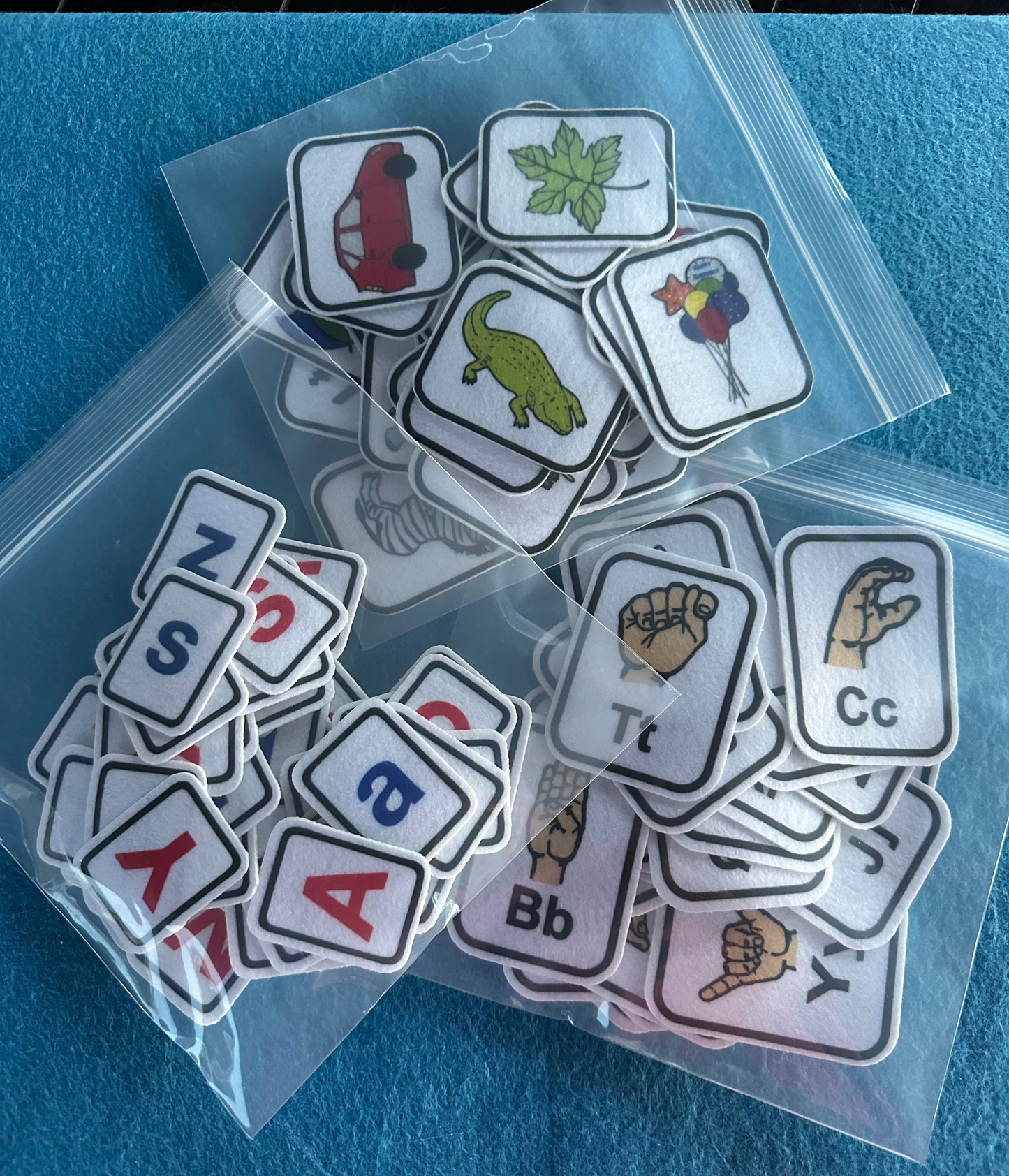 Alphabet Bundle Deal.  104 pcs / Alphabet letters, sign language, objects (A-Z) .