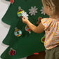 Felt Christmas Tree 41" tall-  (with 21 felt ornaments)