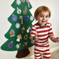 Felt Christmas Tree 41" tall-  (with 21 felt ornaments)